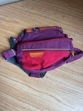 Ruffwear Two-Tone Purple and Red backpack